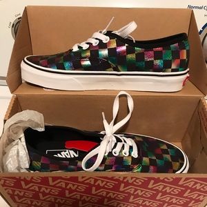Vans Authentic Iridescent Checkerboard Skate Shoes